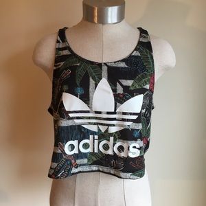 RARE adidas loose crop top tank